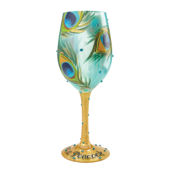 Gift Lolita  Pretty As A Peacock Wine Glass Book