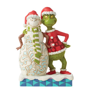 Gift Grinch by Jim Shore Grinch with Grinchy Snowman Figurine Book