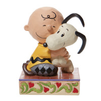 Peanuts by Jim Shore Charlie Brown & Snoopy Hugging Figurine