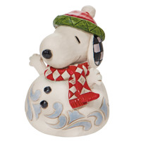 Peanuts by Jim Shore Snoopy Snowman Mini Figurine