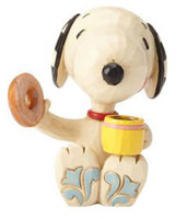 Peanuts by Jim Shore Snoopy Donut & Coffee Mini Figurine