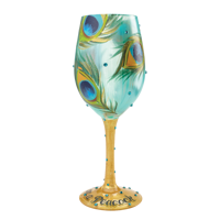 Lolita  Pretty As A Peacock Wine Glass